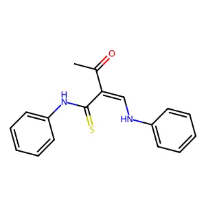 Butanethioamide, 3-oxo-N-phenyl-2-[(phenylamino)methylene]- structure