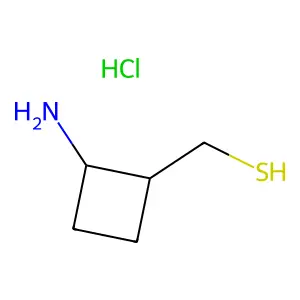 Cyclobutanemethanethiol, 2-amino-, hydrochloride, (E)- structure