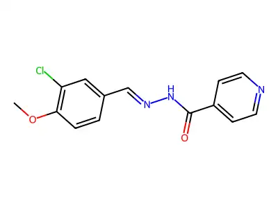 N'-[(E)-(3-chloro-4-methoxyphenyl)methylidene]pyridine-4-carbohydrazide structure