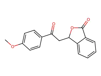 3-[2-(4-methoxyphenyl)-2-oxoethyl]-3H-2-benzofuran-1-one structure