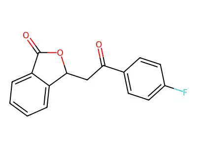 3-(4-Fluorophenacyl)-1,3-dihydroisobenzofuran-1-one structure