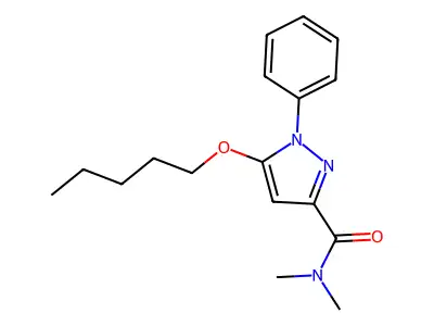 1H-Pyrazole-3-carboxamide, N,N-dimethyl-5-(pentyloxy)-1-phenyl- structure