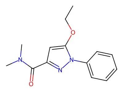 1H-Pyrazole-3-carboxamide, N,N-dimethyl-5-ethoxy-1-phenyl- structure