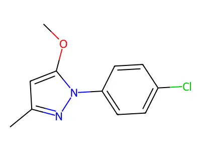 1-(4-chlorophenyl)-5-methoxy-3-methyl-1H-pyrazole structure