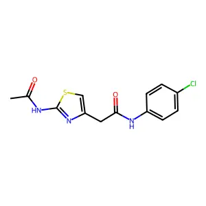 2-(2-acetamidothiazol-4-yl)-N-(4-chlorophenyl)acetamide structure