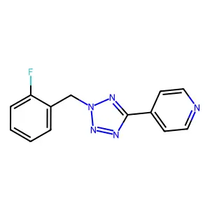 4-[2-[(2-Fluorophenyl)methyl]tetrazol-5-yl]pyridine structure