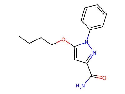 1H-Pyrazole-3-carboxamide, 5-butoxy-1-phenyl- structure