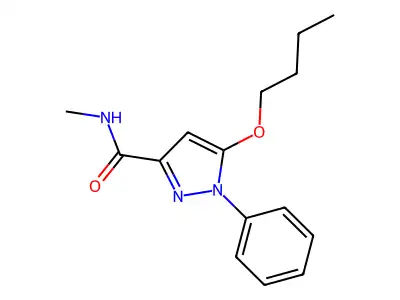 5-Butoxy-N-methyl-1-phenyl-1H-pyrazole-3-carboxamide structure