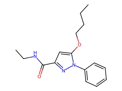 5-Butoxy-N-ethyl-1-phenyl-1H-pyrazole-3-carboxamide structure
