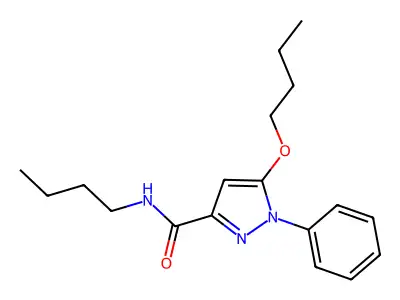 5-Butoxy-N-butyl-1-phenyl-1H-pyrazole-3-carboxamide structure