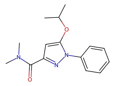 1H-Pyrazole-3-carboxamide, N,N-dimethyl-5-isopropoxy-1-phenyl- structure