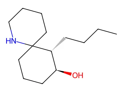2-Depentylperhydrohistrionicotoxin structure