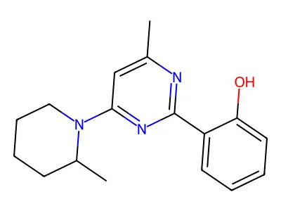 2-[4-Methyl-6-(2-methylpiperidin-1-yl)pyrimidin-2-yl]phenol structure