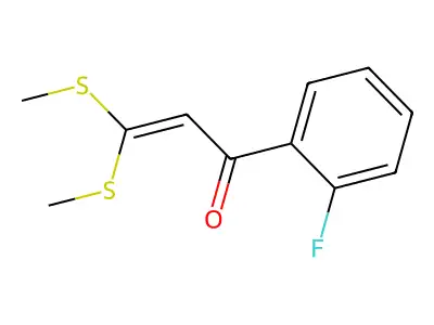 1-(2-Fluorophenyl)-3,3-bis(methylsulfanyl)prop-2-en-1-one structure