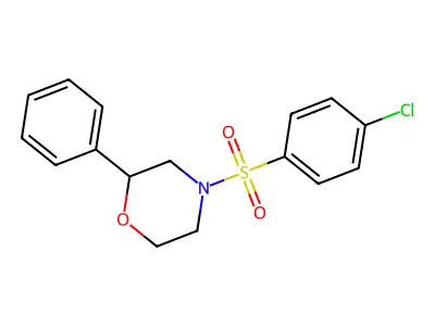 4-(4-Chlorophenyl)sulfonyl-2-phenylmorpholine structure