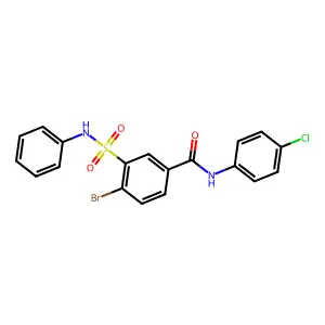 4-bromo-N-(4-chlorophenyl)-3-(phenylsulfamoyl)benzamide structure