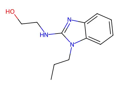 2-[(1-propyl-1H-benzimidazol-2-yl)amino]ethanol structure