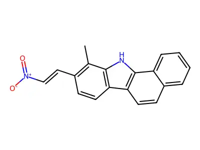 10-methyl-9-(2-nitroethenyl)-11H-benzo[a]carbazole structure