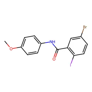 5-bromo-2-iodo-N-(4-methoxyphenyl)benzamide structure
