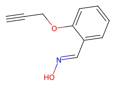 N-[(2-prop-2-ynoxyphenyl)methylidene]hydroxylamine structure
