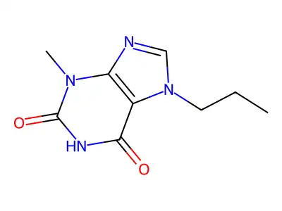 3-Methyl-7-propylpurine-2,6-dione structure