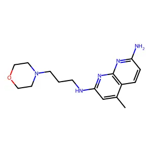 4-methyl-2-N-(3-morpholin-4-ylpropyl)-1,8-naphthyridine-2,7-diamine structure
