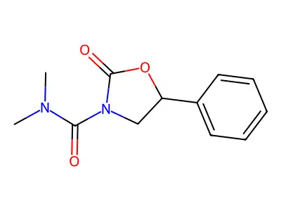 3-Oxazolidinecarboxamide, N,N-dimethyl-2-oxo-5-phenyl- structure