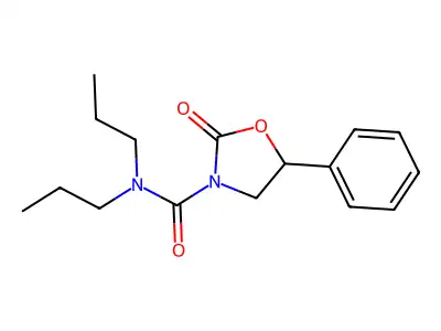 3-Oxazolidinecarboxamide, N,N-dipropyl-2-oxo-5-phenyl- structure