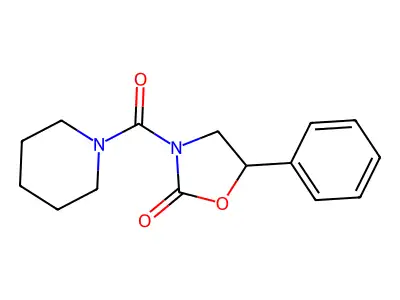 5-Phenyl-3-(piperidine-1-carbonyl)-1,3-oxazolidin-2-one structure