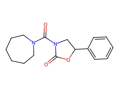 3-(Azepane-1-carbonyl)-5-phenyl-1,3-oxazolidin-2-one structure