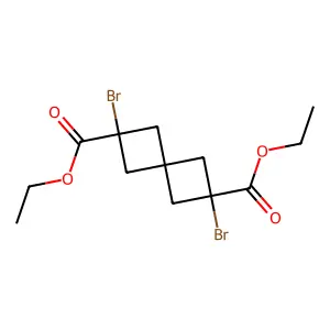 Diethyl 2,6-dibromospiro[3.3]heptane-2,6-dicarboxylate structure