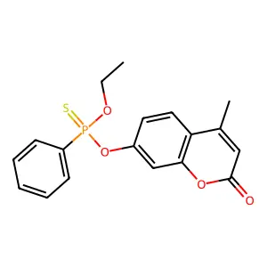 7-[Ethoxy(phenyl)phosphinothioyl]oxy-4-methylchromen-2-one structure