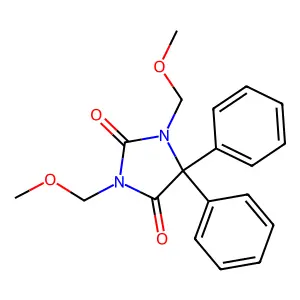 Hydantoin, 1,3-bis(methoxymethyl)-5,5-diphenyl- structure
