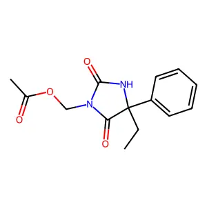 Hydantoin, 3-(acetoxymethyl)-5-ethyl-5-phenyl- structure