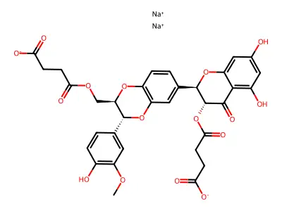Silibinin A dihemisuccinate disodium structure