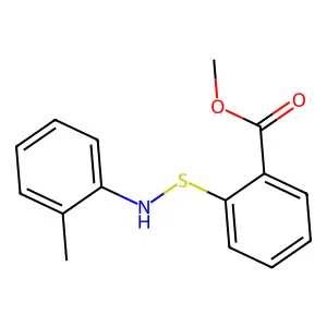 Methyl 2-((o-tolylamino)thio)benzoate structure