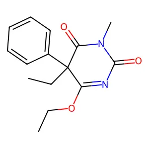 6-Ethoxy-5-ethyl-3-methyl-5-phenyl-2,4(3H,5H)-pyrimidinedione structure