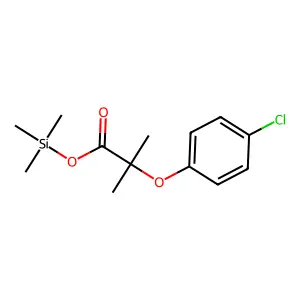 Propanoic acid, 2-(4-chlorophenoxy)-2-methyl-, trimethylsilyl ester structure