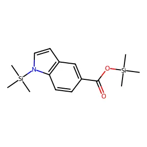 1H-Indole-5-carboxylic acid, 1-(trimethylsilyl)-, trimethylsilyl ester structure