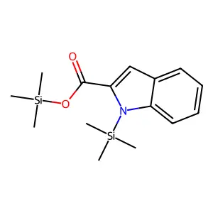 1H-Indole-2-carboxylic acid, 1-(trimethylsilyl)-, trimethylsilyl ester structure