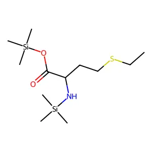 Butanoic acid, 4-(ethylthio)-2-[(trimethylsilyl)amino]-, trimethylsilyl ester structure