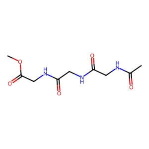Glycine, N-[N-(N-acetylglycyl)glycyl]-, methyl ester structure