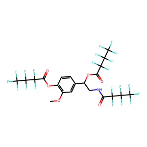 Butanoic acid, heptafluoro-, 4-[1-(2,2,3,3,4,4,4-heptafluoro-1-oxobutoxy)-2-[(2,2,3,3,4,4,4-heptafluoro-1-oxobutyl)amino]ethyl]-2-methoxyphenyl ester structure