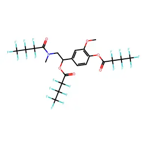 DL-Metanephrine, N,O,O'-tris(heptafluorobutyryl)- structure
