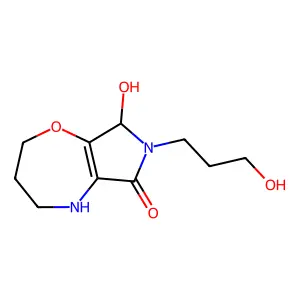 2,3,4,5,7,8-Hexahydro-8-hydroxy-7-(3-hydroxypropyl)-6H-pyrrolo[3,4-b][1,4]oxazepin-6-one structure