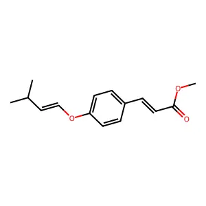 3-[4-[(3-Methyl-1-butenyl)oxy]phenyl]propenoic acid methyl ester structure