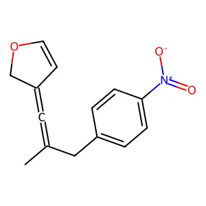 Furan, 2,3-dihydro-3-[2-methyl-3-(4-nitrophenyl)-1-propenylidene]- structure