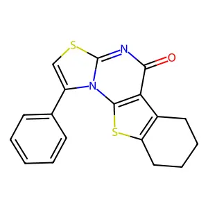 1-Phenyl-6,7,8,9-tetrahydrobenzothienothiazolopyrimidin-5(H) structure