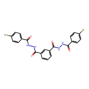 1-N',3-N'-bis(4-bromobenzoyl)benzene-1,3-dicarbohydrazide structure
