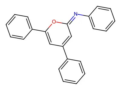 Benzenamine, N-(4,6-diphenyl-2H-pyran-2-ylidene)- structure